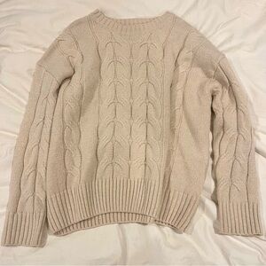 Cable Knit Sweater - Beige